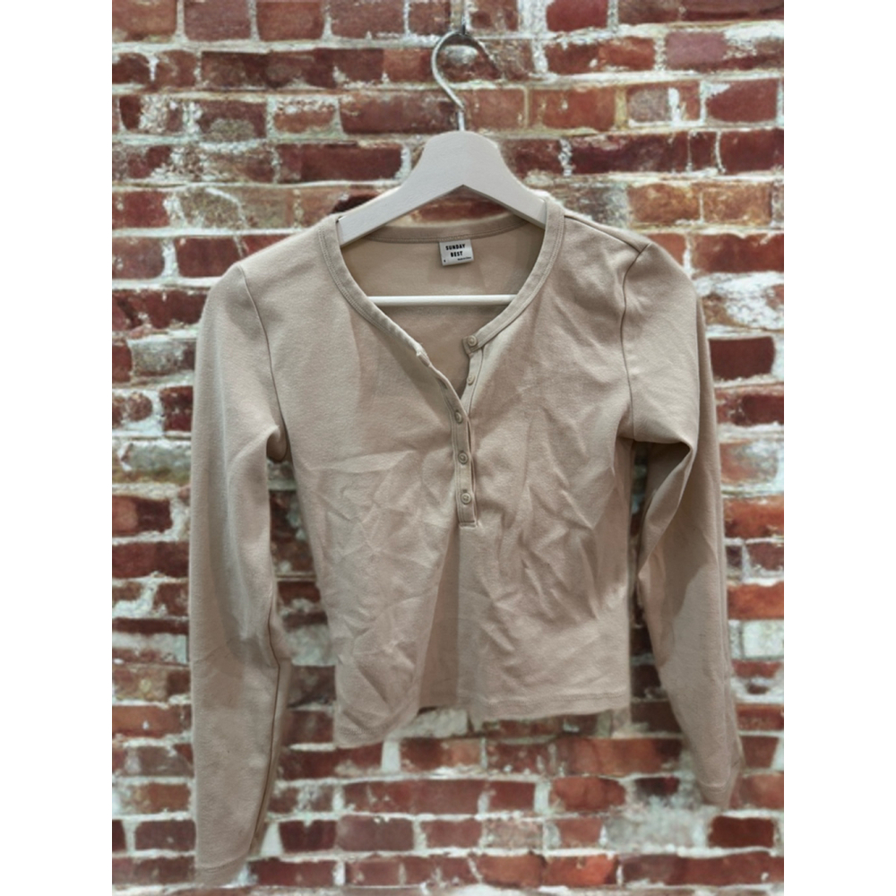 Sunday Best Long Sleeve 1/4 Button Top